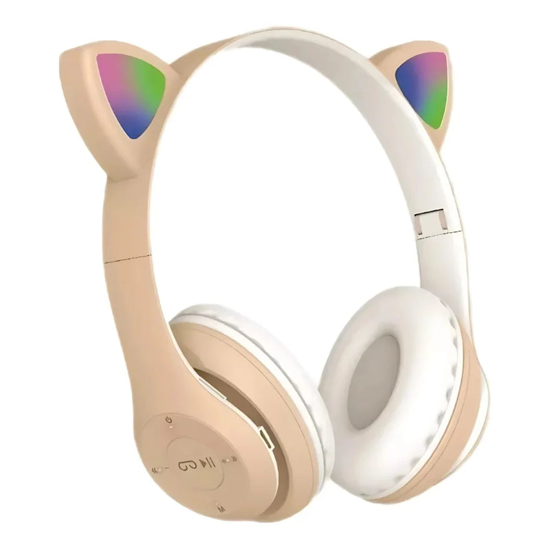 Fone Bluetooth Gatinho com LED – Várias Cores, Conforto e Diversão!